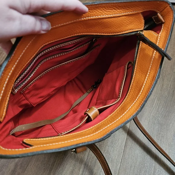 Dooney & Bourke Orange Lexington Tote - Picture 6 of 11